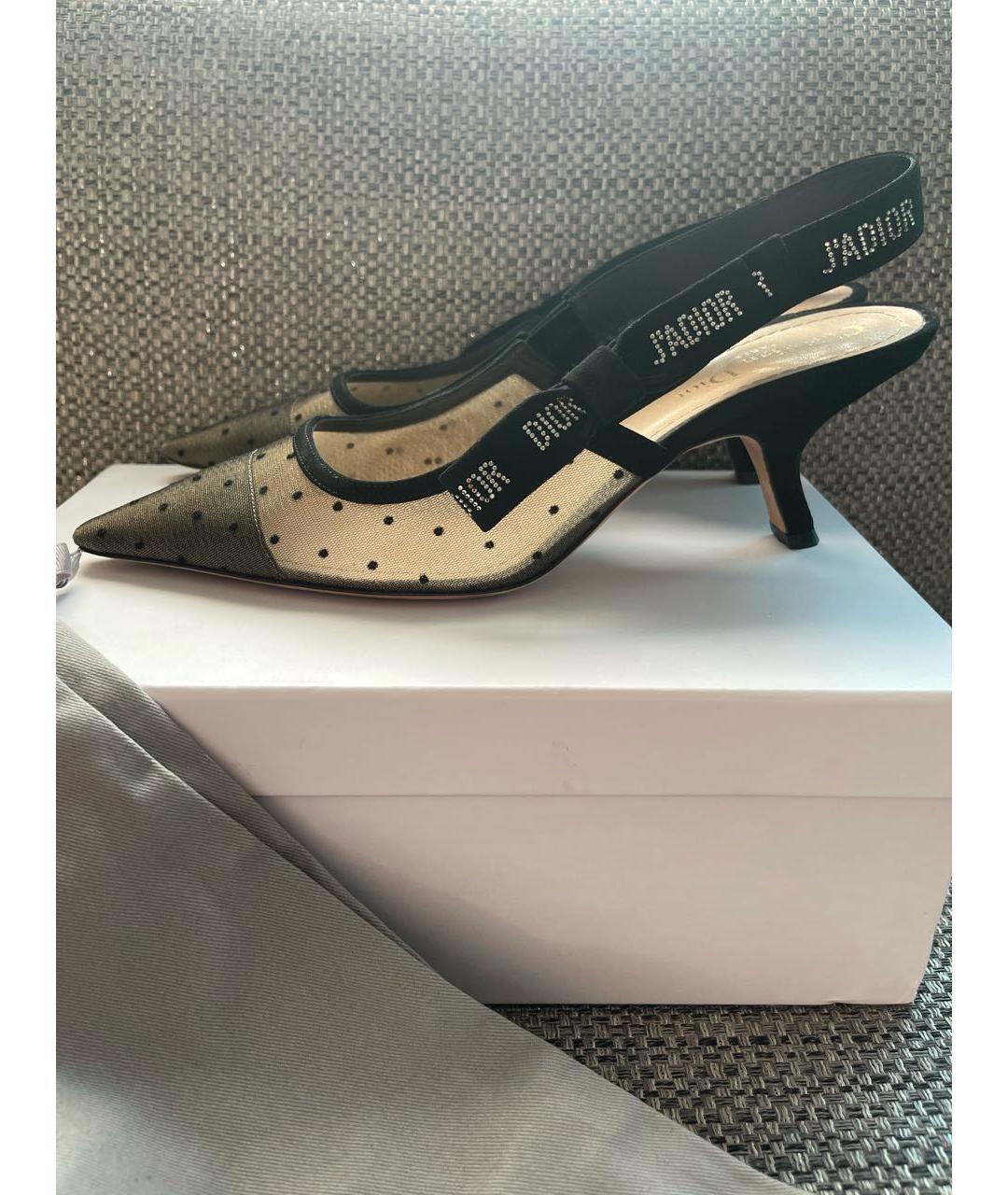 CHRISTIAN DIOR Черные лодочки на низком каблуке, фото 9