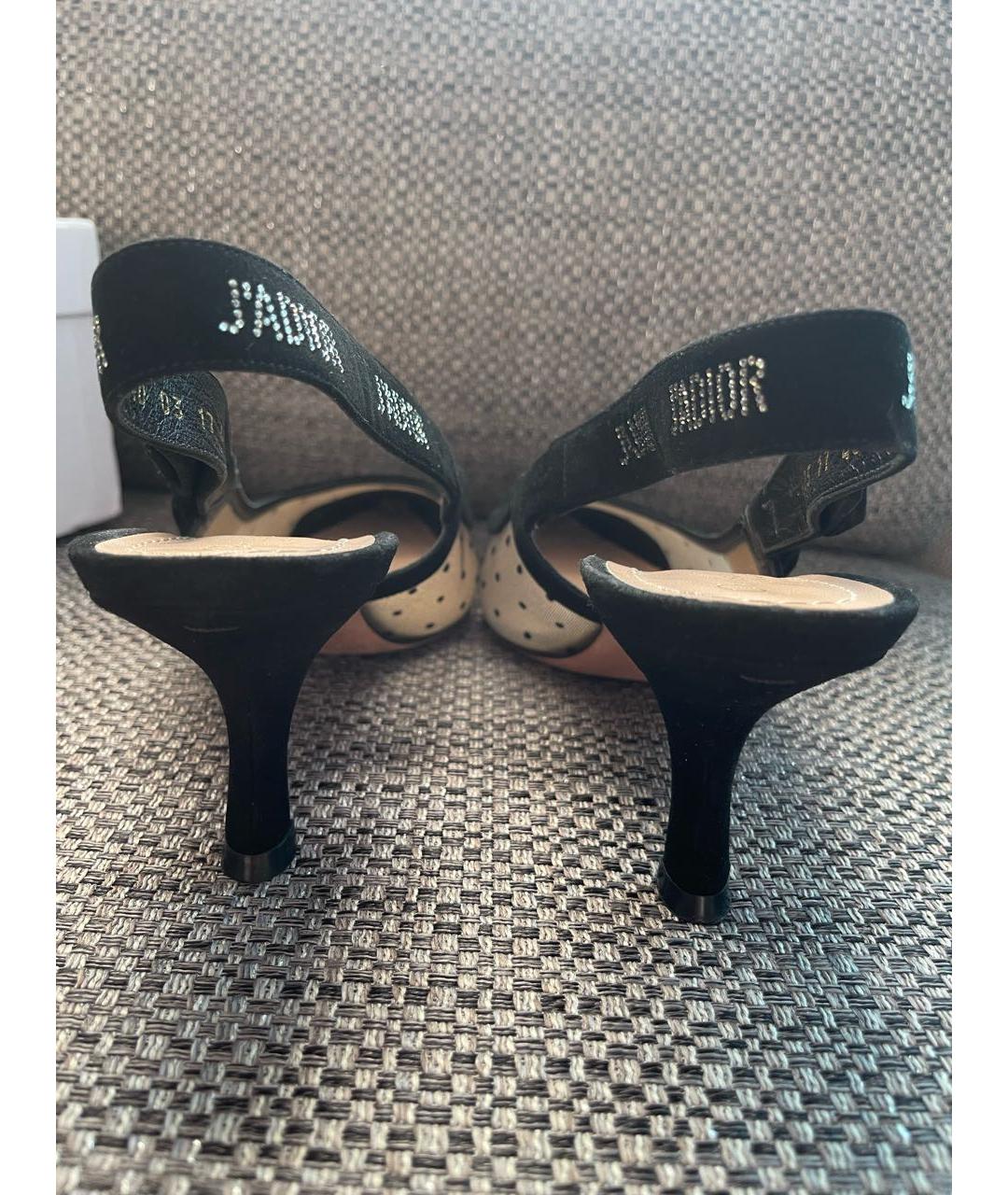 CHRISTIAN DIOR Черные лодочки на низком каблуке, фото 4