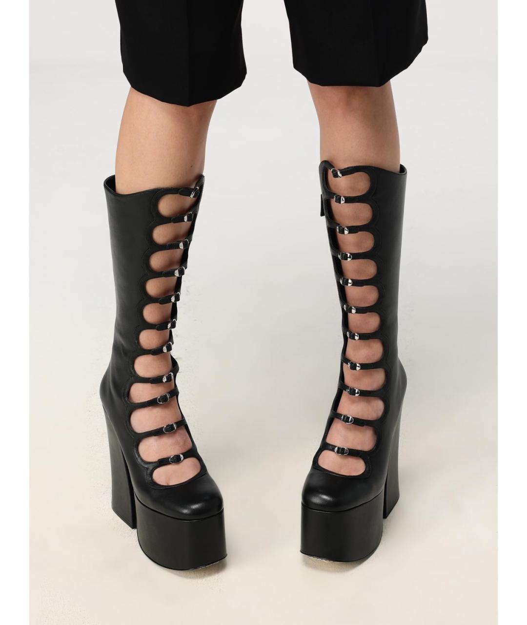 MARC JACOBS Черные кожаные сапоги, фото 2