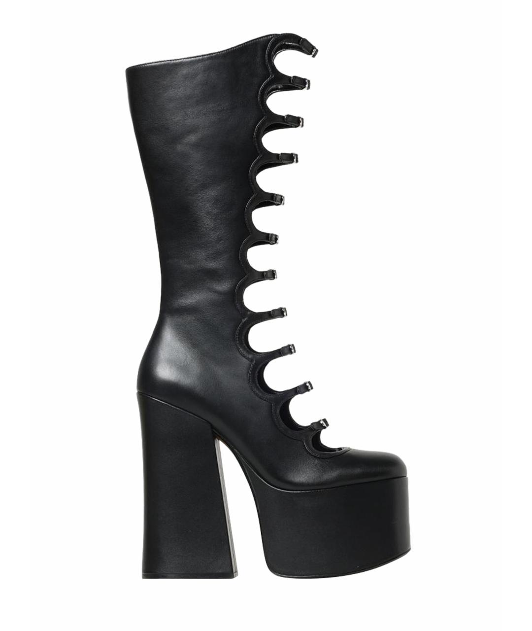 MARC JACOBS Черные кожаные сапоги, фото 1