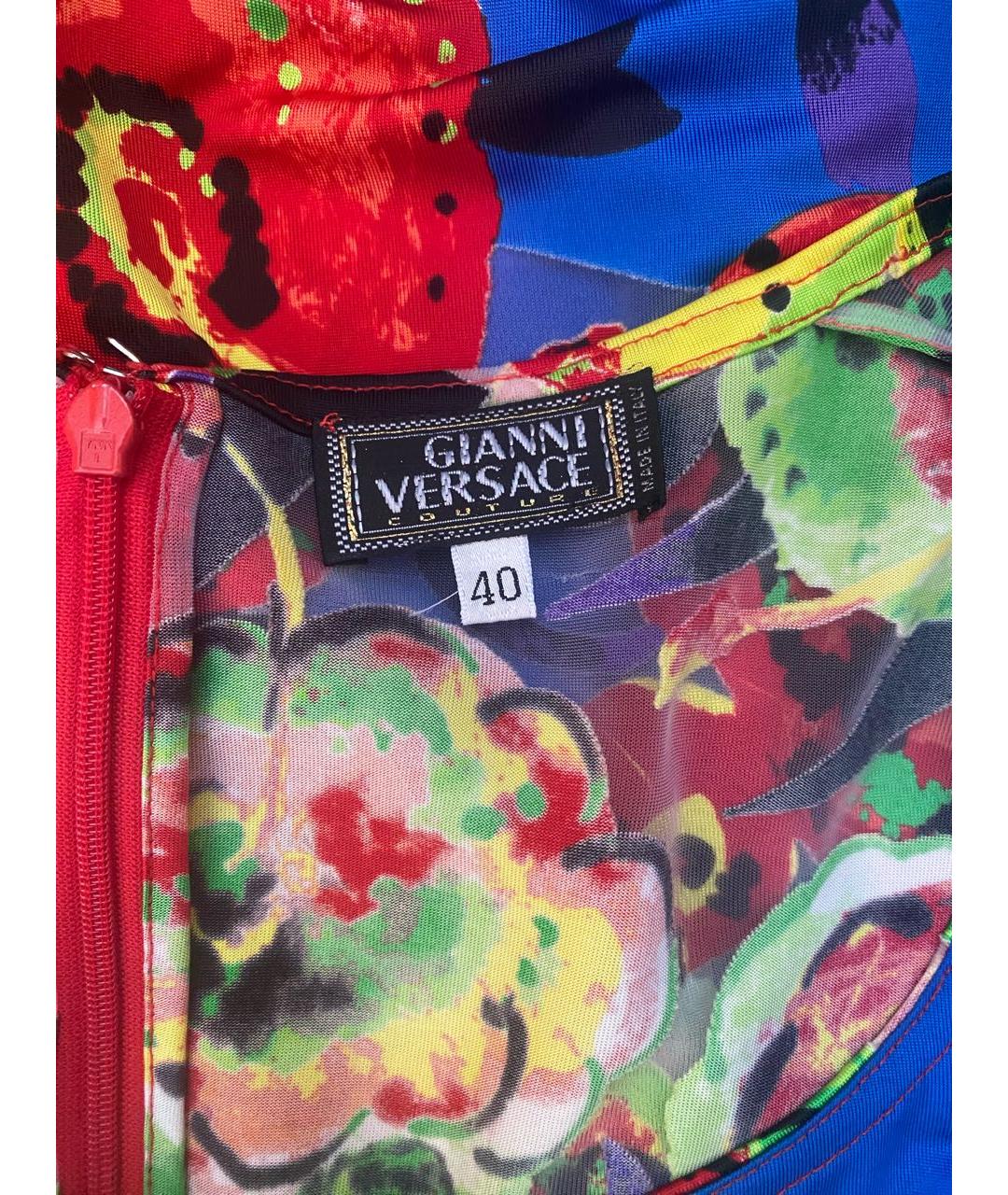 VERSACE Мульти коктейльное платье, фото 3