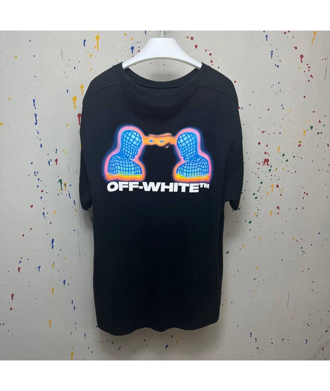 OFF-WHITE Черная хлопковая футболка, фото 2