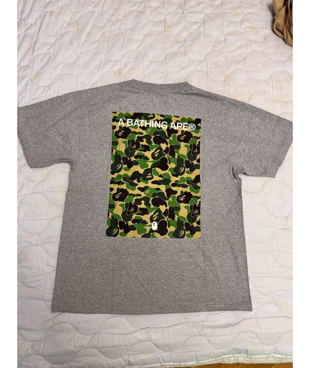 BAPE Серая хлопковая футболка, фото 5
