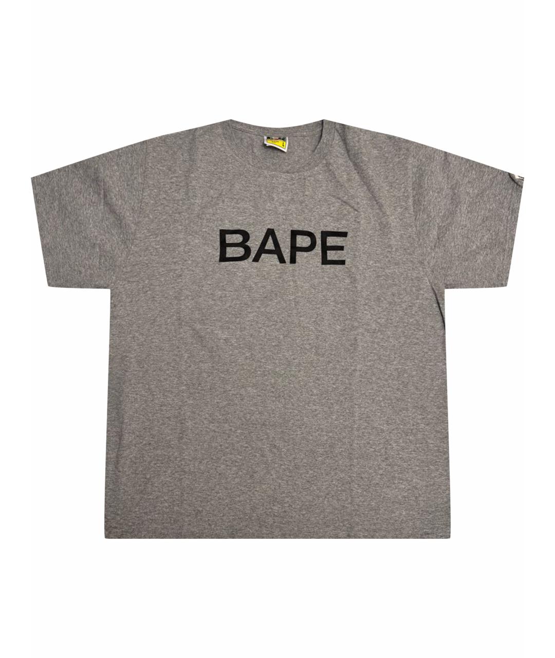 BAPE Серая хлопковая футболка, фото 1