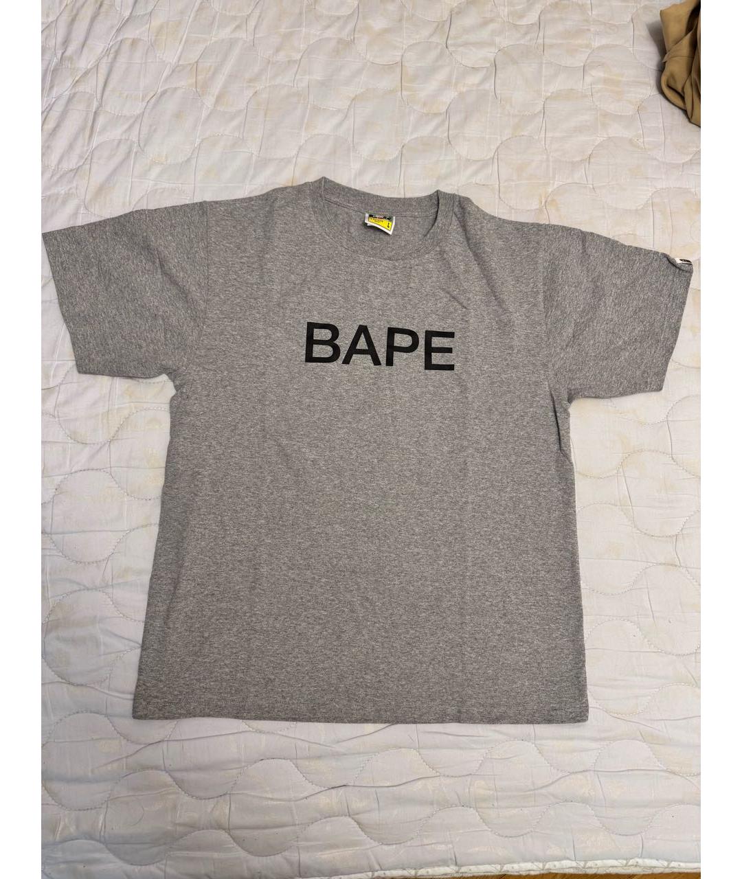 BAPE Серая хлопковая футболка, фото 2