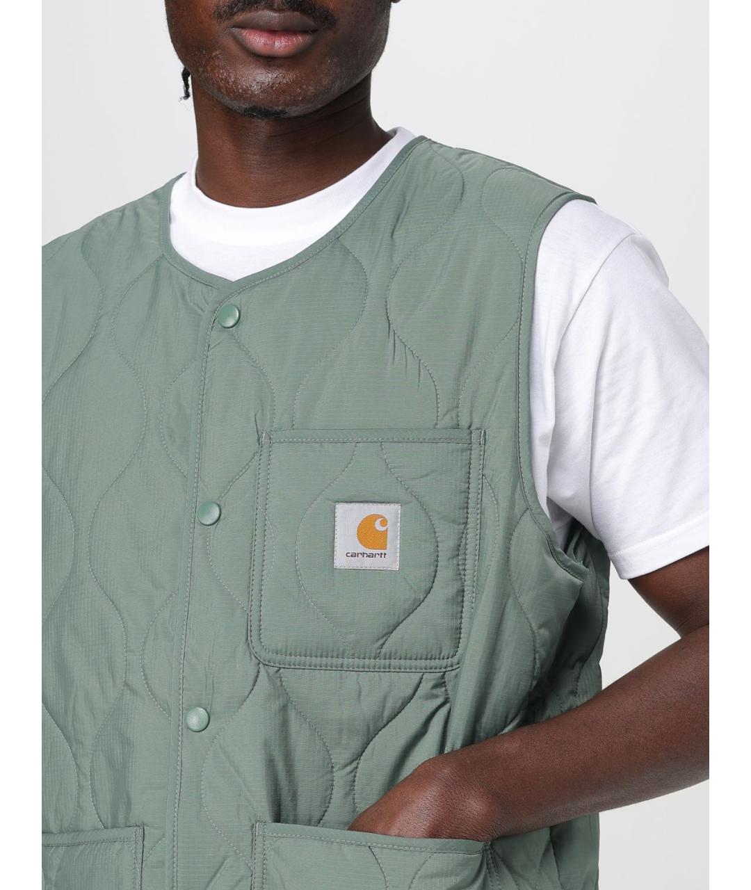 CARHARTT WIP Зеленый синтетический жилет, фото 6