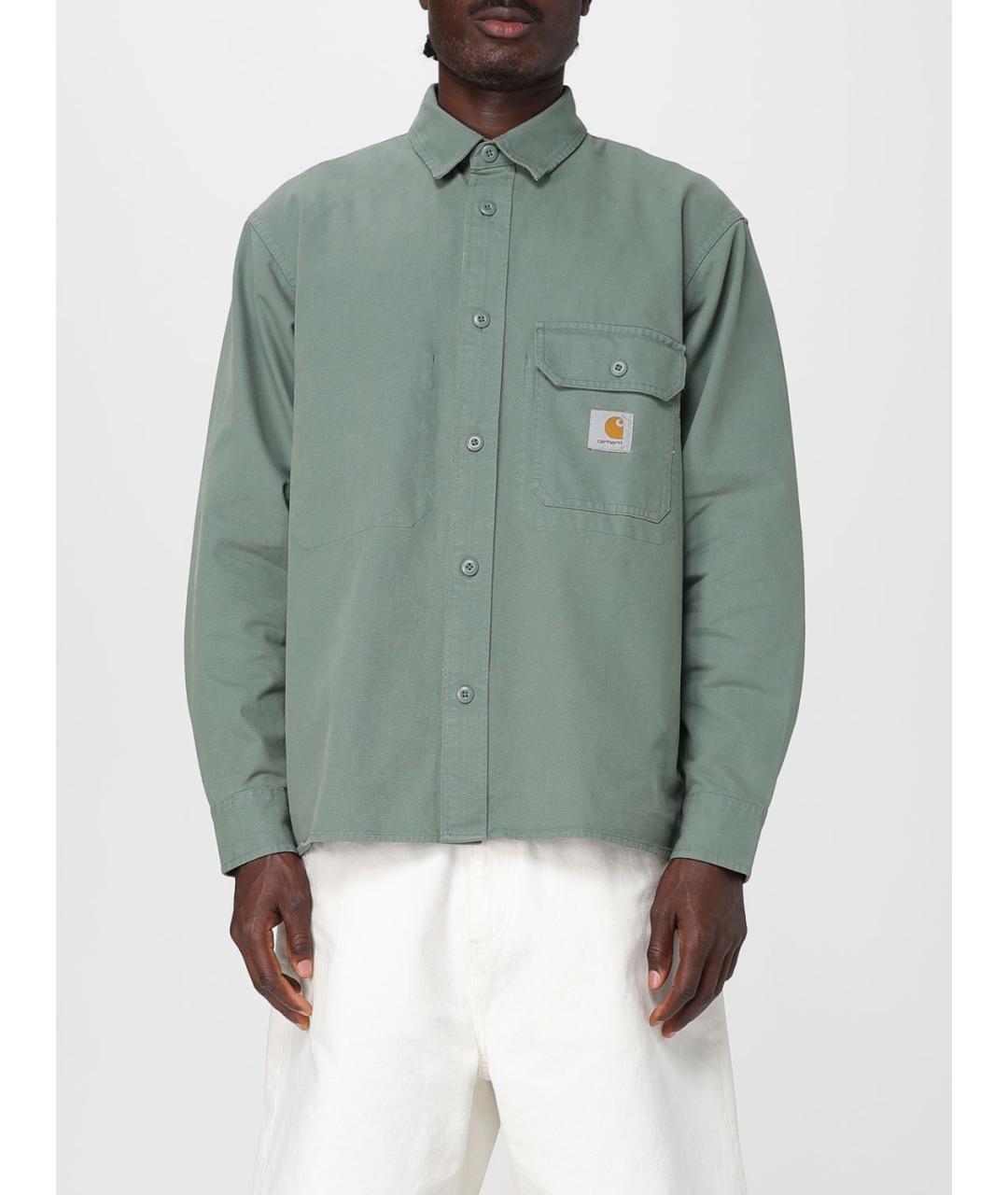 CARHARTT WIP Зеленая хлопковая кэжуал рубашка, фото 2