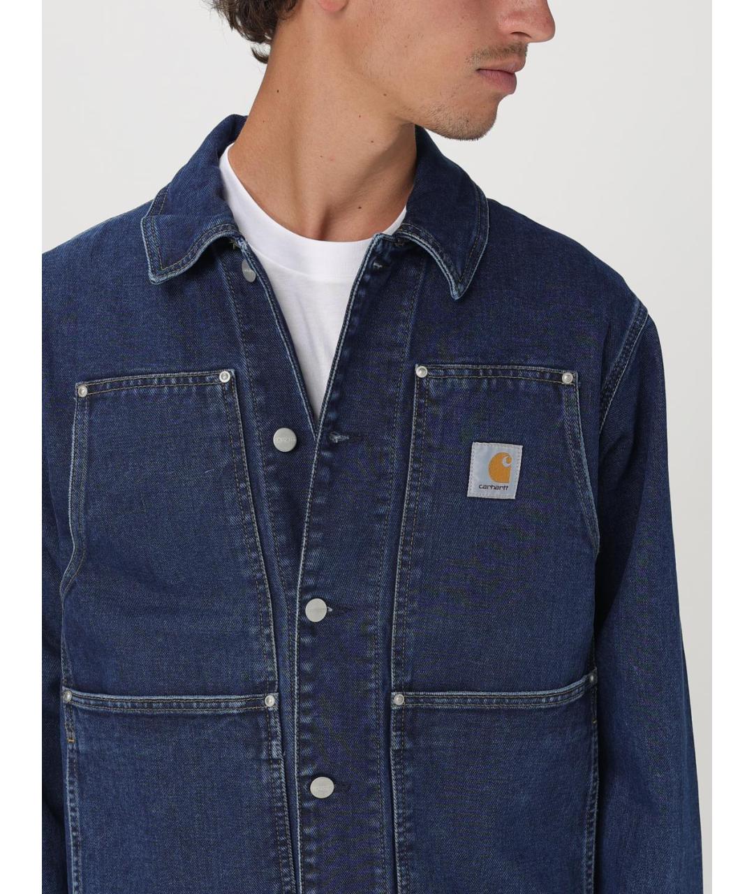 CARHARTT WIP Синяя хлопковая куртка, фото 6