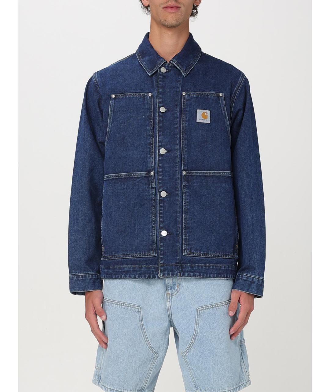 CARHARTT WIP Синяя хлопковая куртка, фото 2