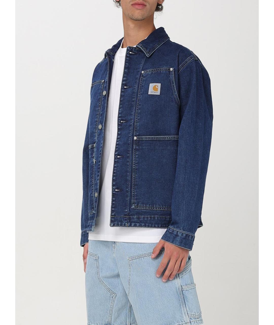 CARHARTT WIP Синяя хлопковая куртка, фото 5