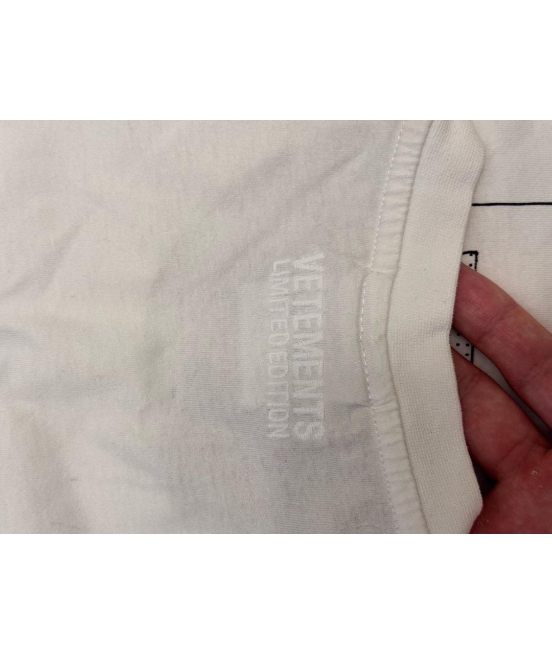VETEMENTS Белая хлопковая футболка, фото 5