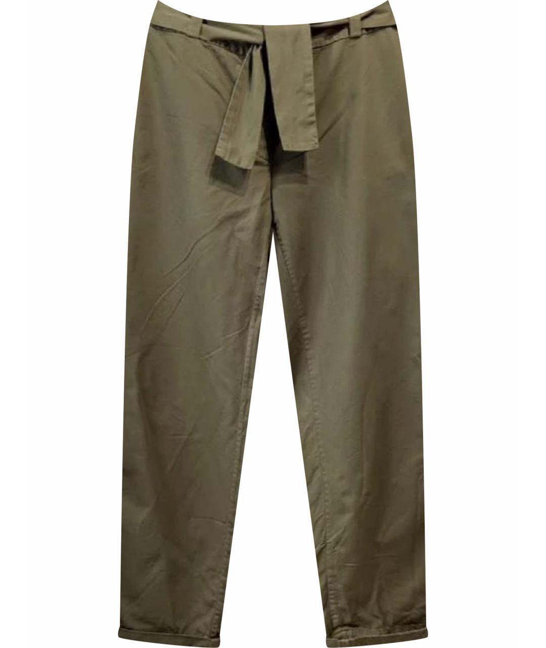 GOLDEN GOOSE DELUXE BRAND Хаки хлопковые брюки широкие, фото 1