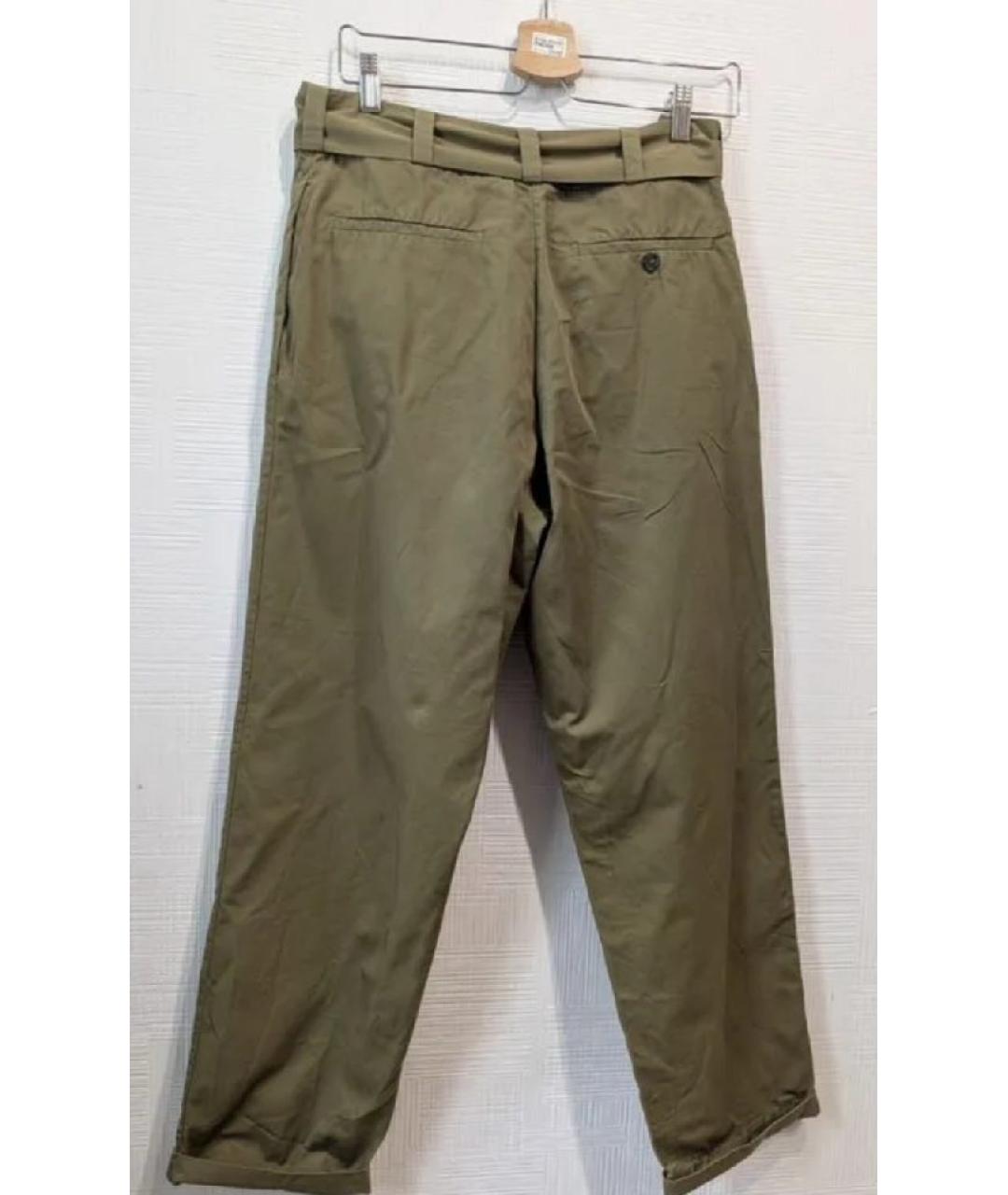 GOLDEN GOOSE DELUXE BRAND Хаки хлопковые брюки широкие, фото 2