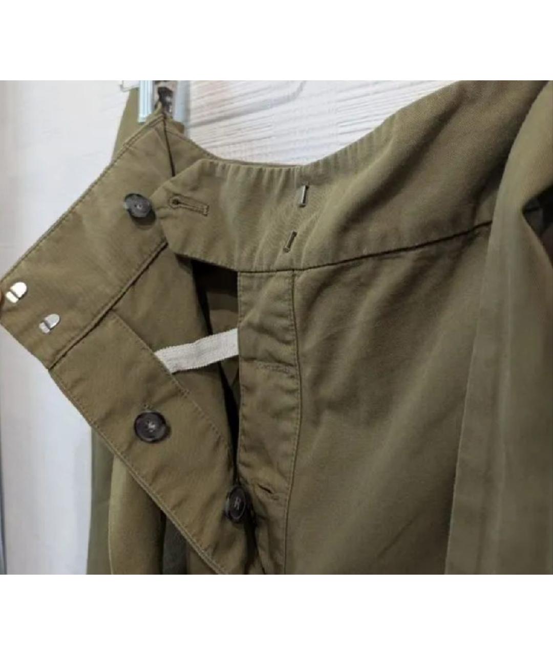 GOLDEN GOOSE DELUXE BRAND Хаки хлопковые брюки широкие, фото 4