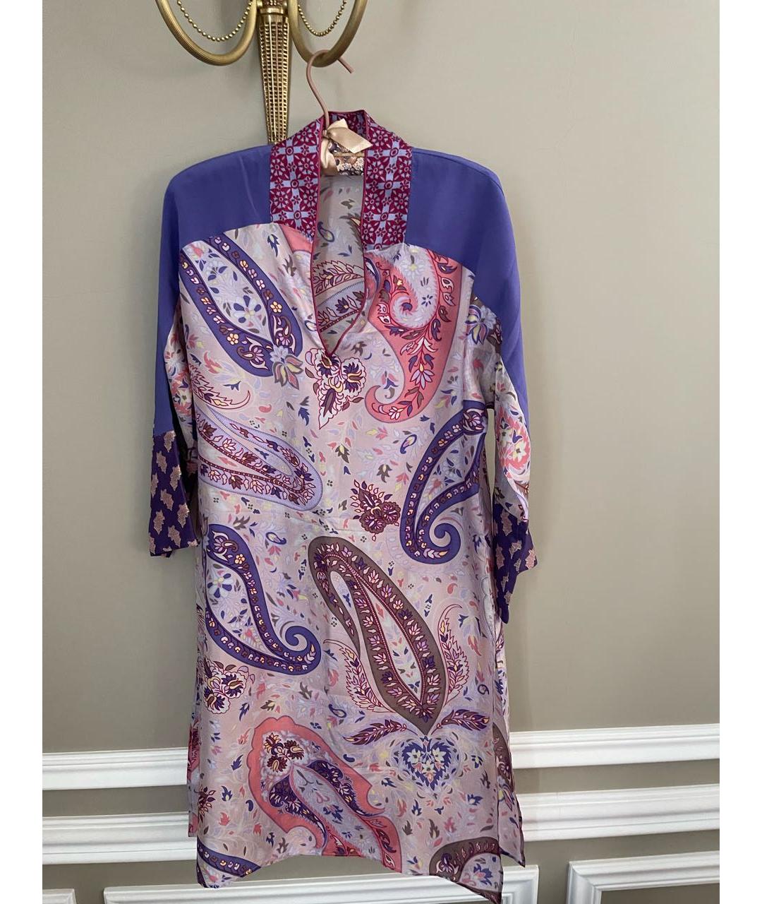 ETRO Фиолетовая шелковая туника, фото 5