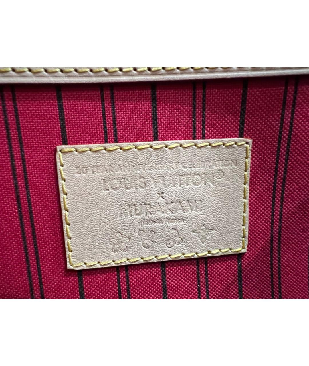 LOUIS VUITTON Коричневая кожаная сумка тоут, фото 3