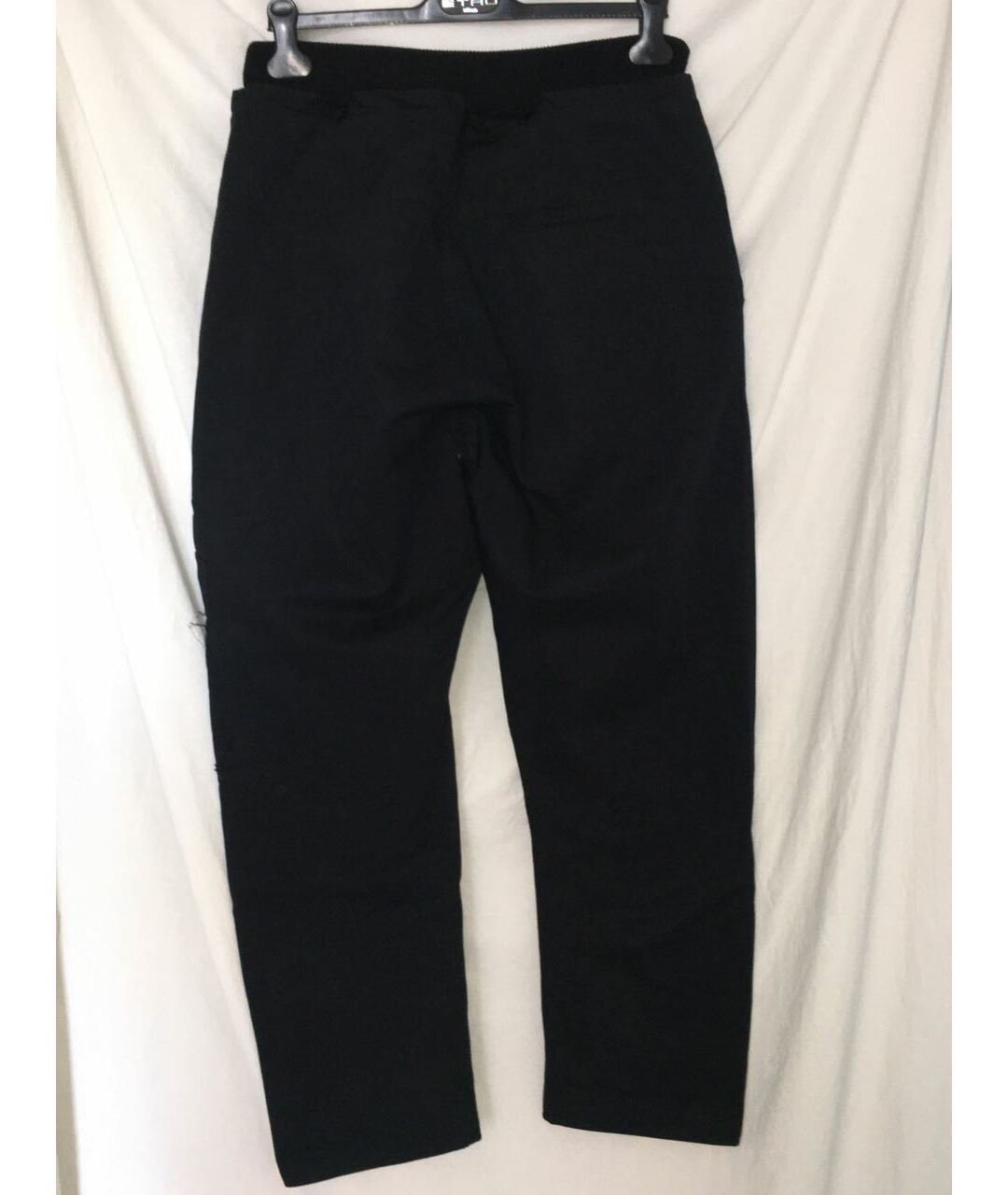 ISABEL BENENATO Черные хлопковые брюки чинос, фото 2