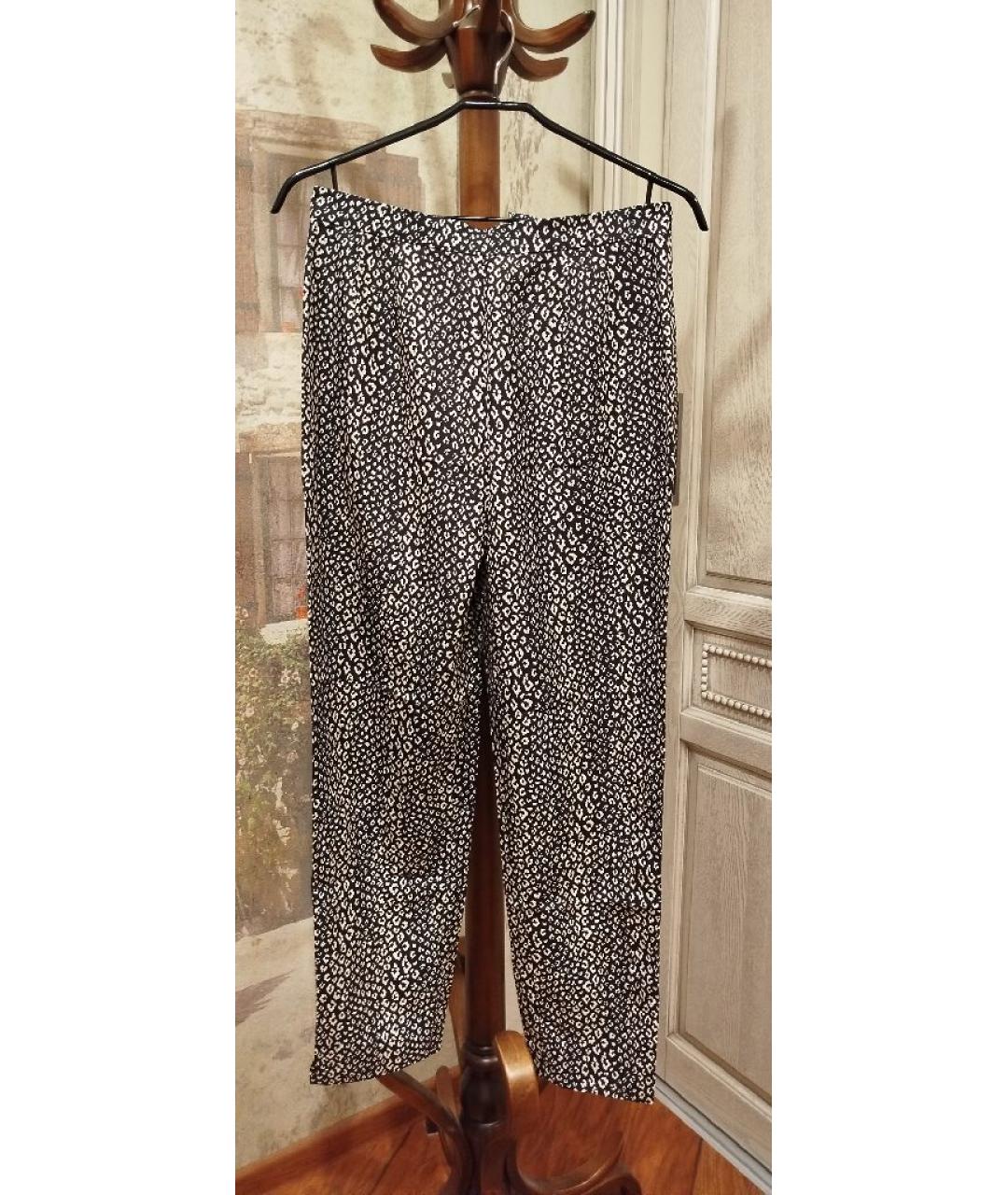 MAX MARA Черные шелковые прямые брюки, фото 6