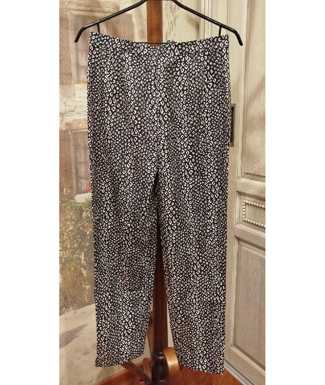 MAX MARA Черные шелковые прямые брюки, фото 7