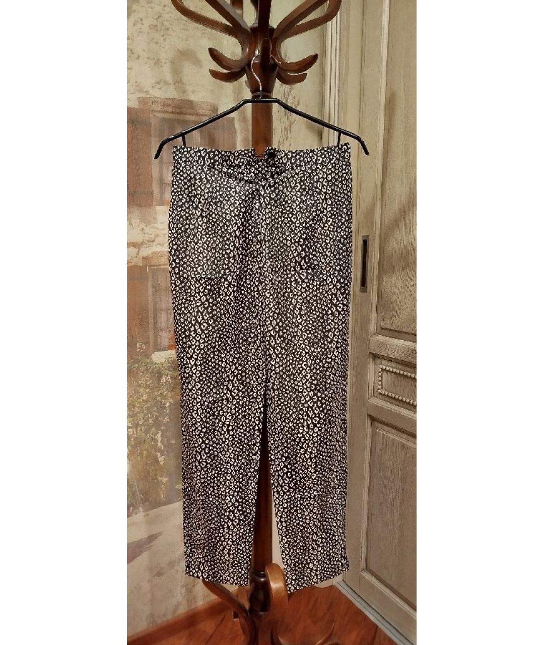 MAX MARA Черные шелковые прямые брюки, фото 2