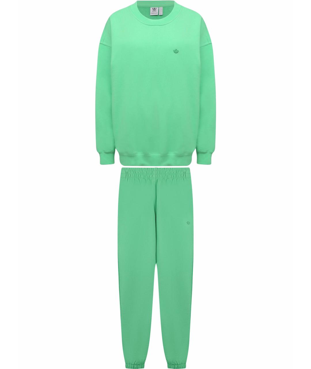 ADIDAS Зеленый хлопковый спортивные костюмы, фото 1