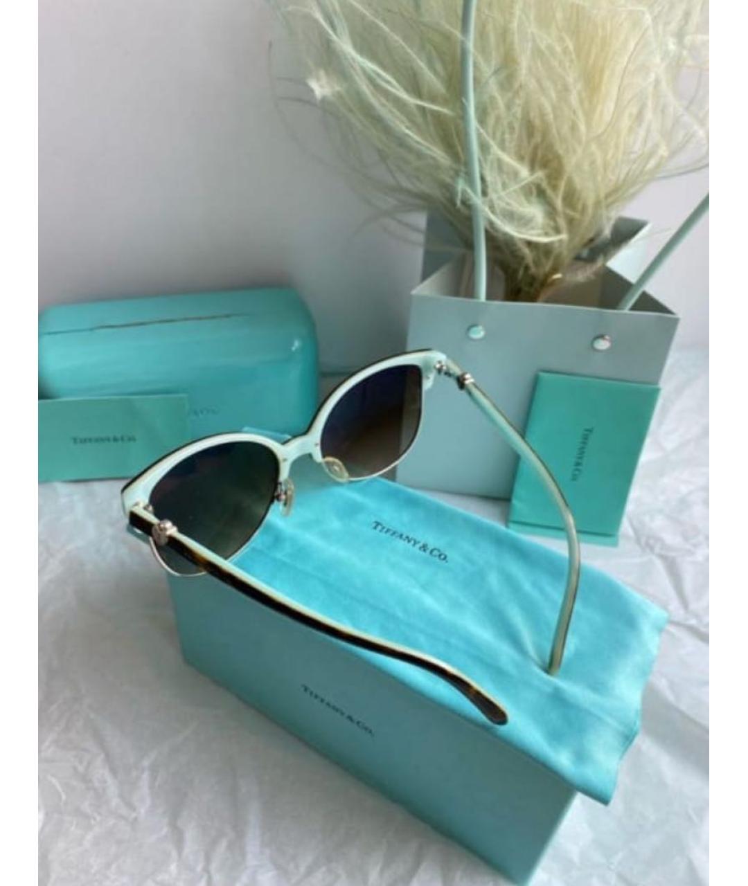 TIFFANY&CO Коричневые пластиковые солнцезащитные очки, фото 2