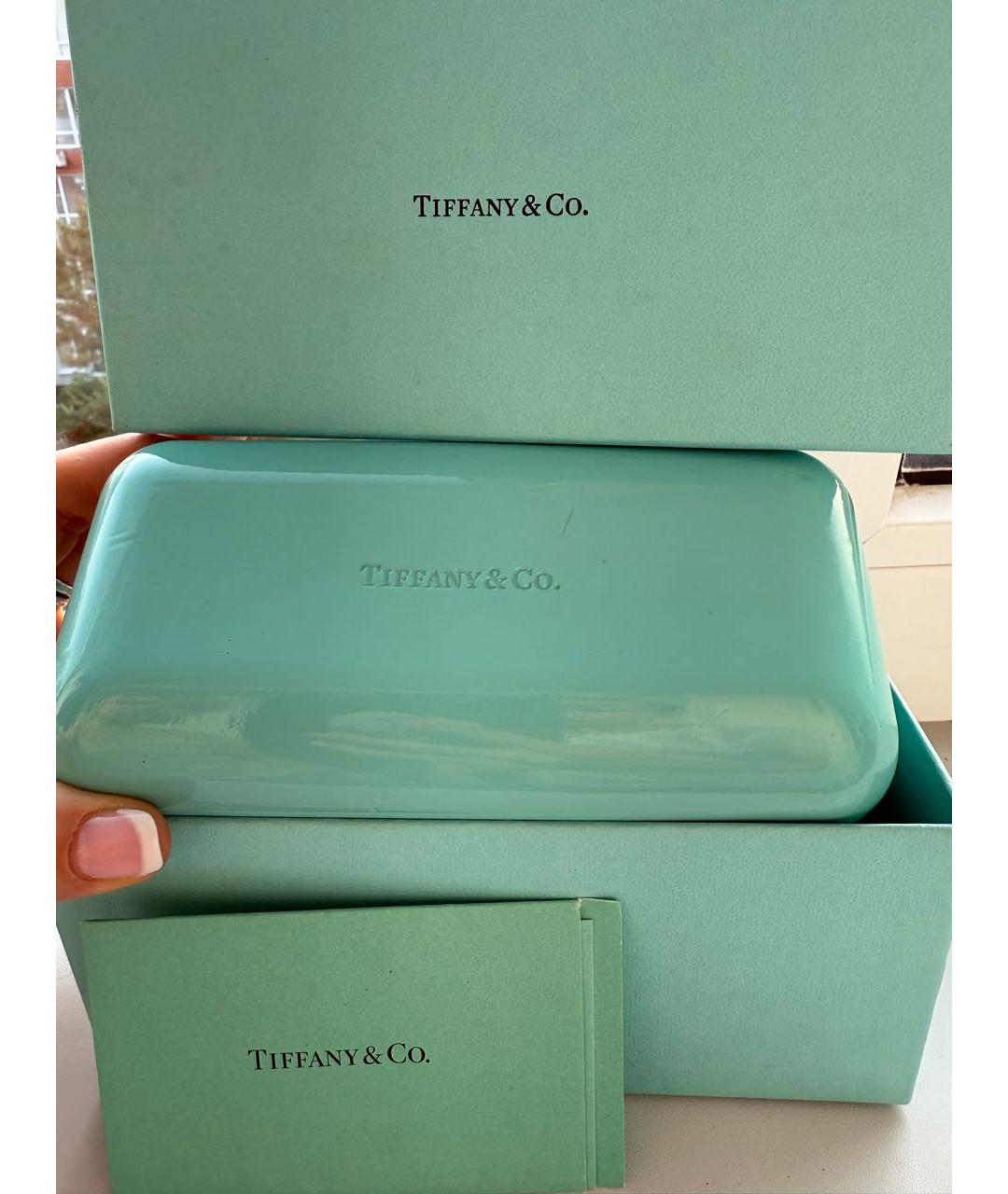 TIFFANY&CO Коричневые пластиковые солнцезащитные очки, фото 4