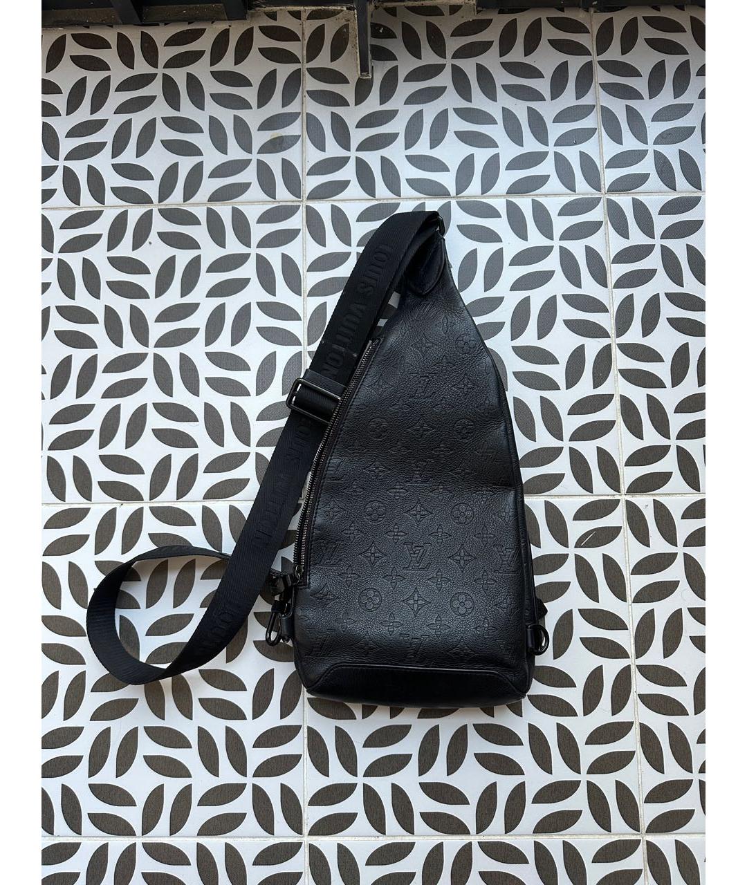 LOUIS VUITTON Черная кожаная сумка на плечо, фото 2