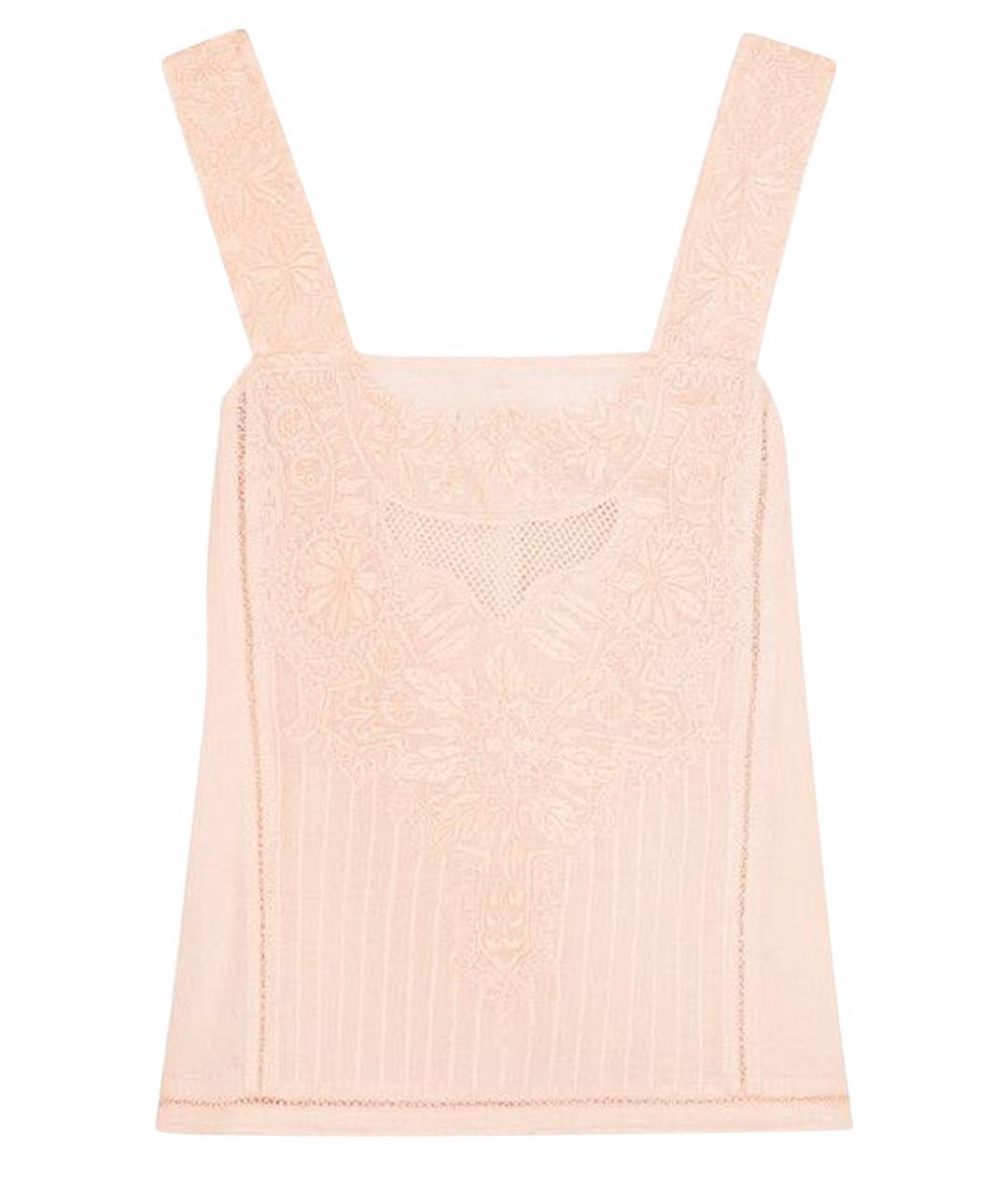 FOR LOVE AND LEMONS Розовая хлопковая майка, фото 1