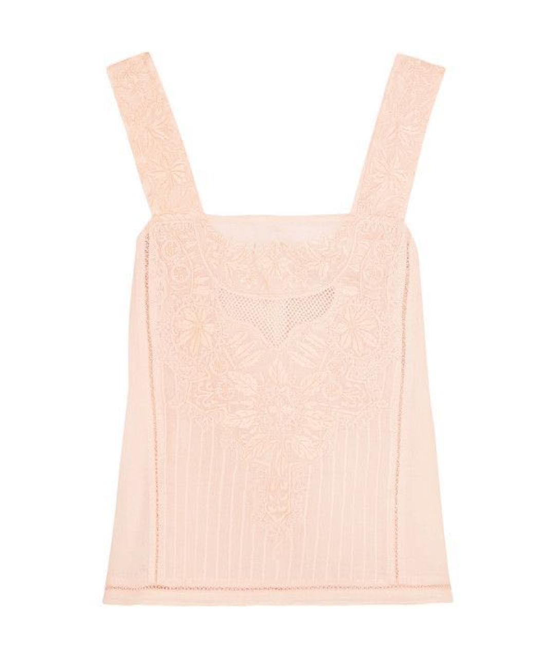 FOR LOVE AND LEMONS Розовая хлопковая майка, фото 8