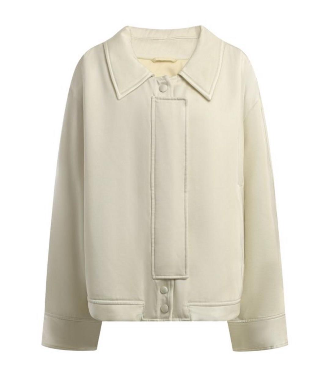 JIL SANDER Бежевая шелковая куртка, фото 4