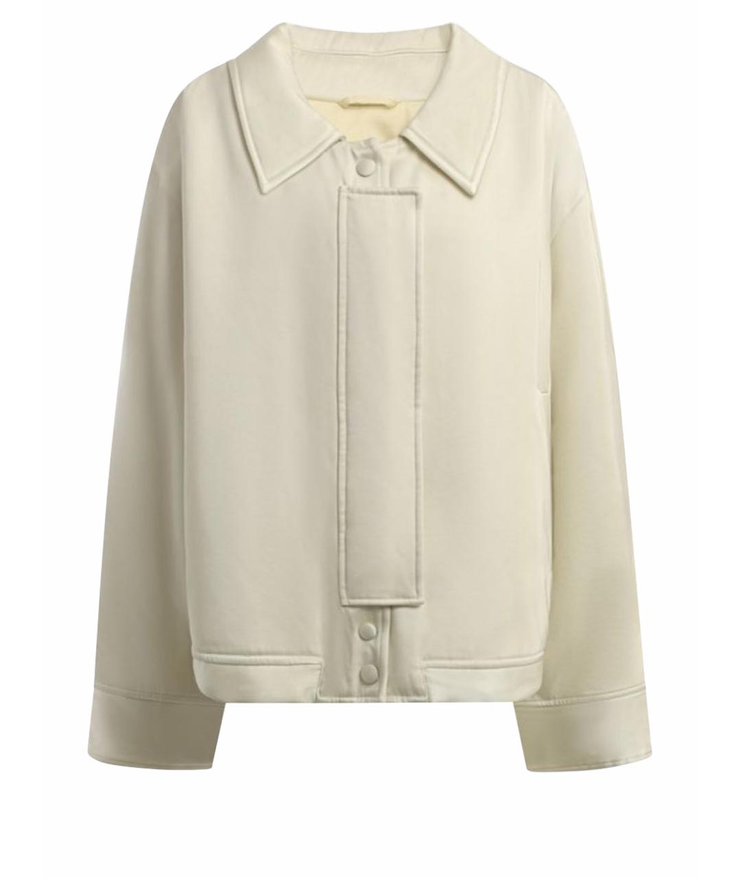 JIL SANDER Бежевая шелковая куртка, фото 1