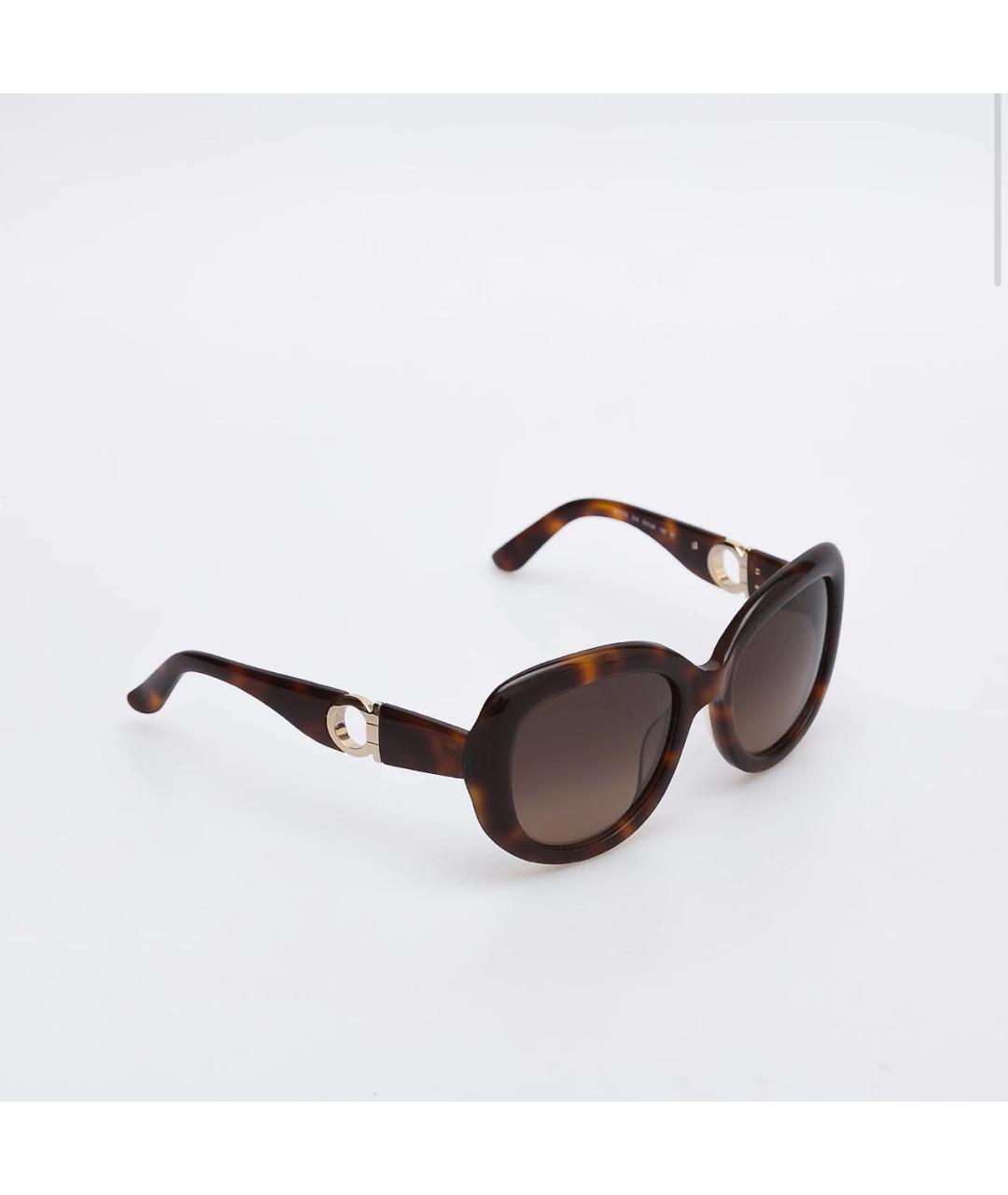 FERRAGAMO Коричневые солнцезащитные очки, фото 2