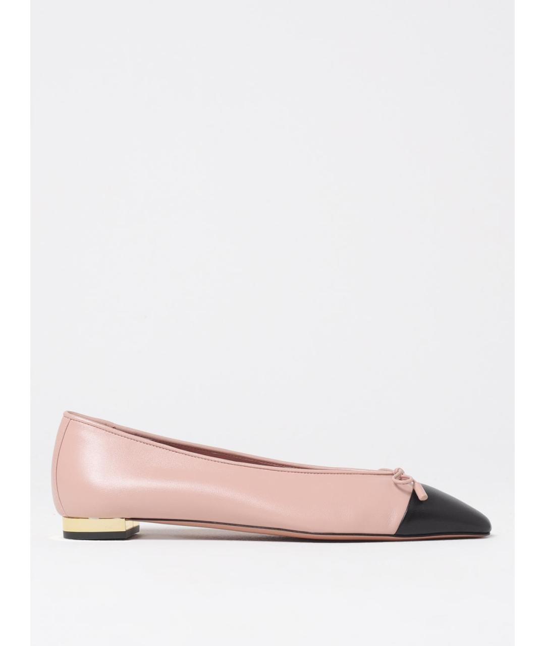 AQUAZZURA Розовые кожаные балетки, фото 5