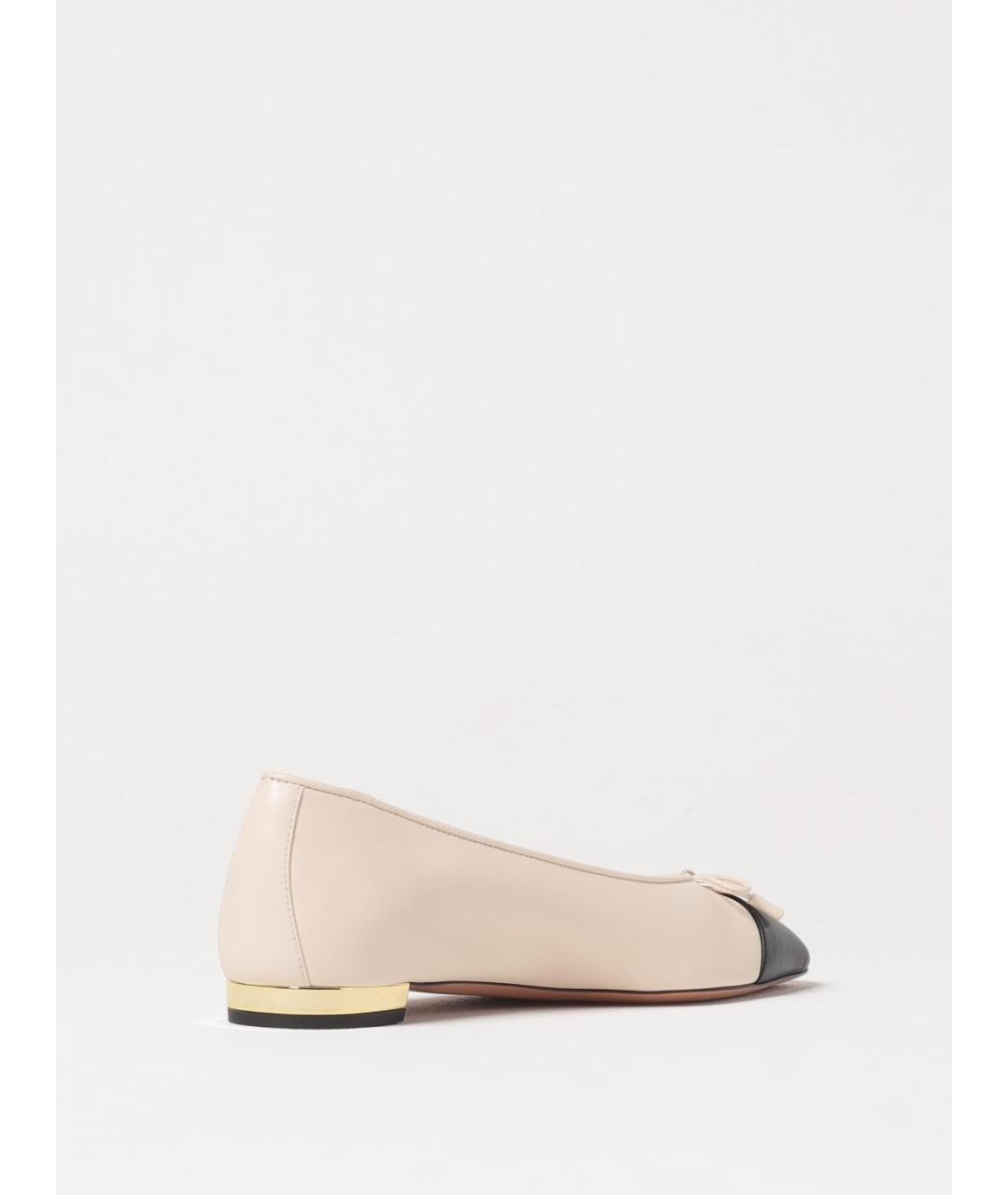 AQUAZZURA Розовые кожаные балетки, фото 3