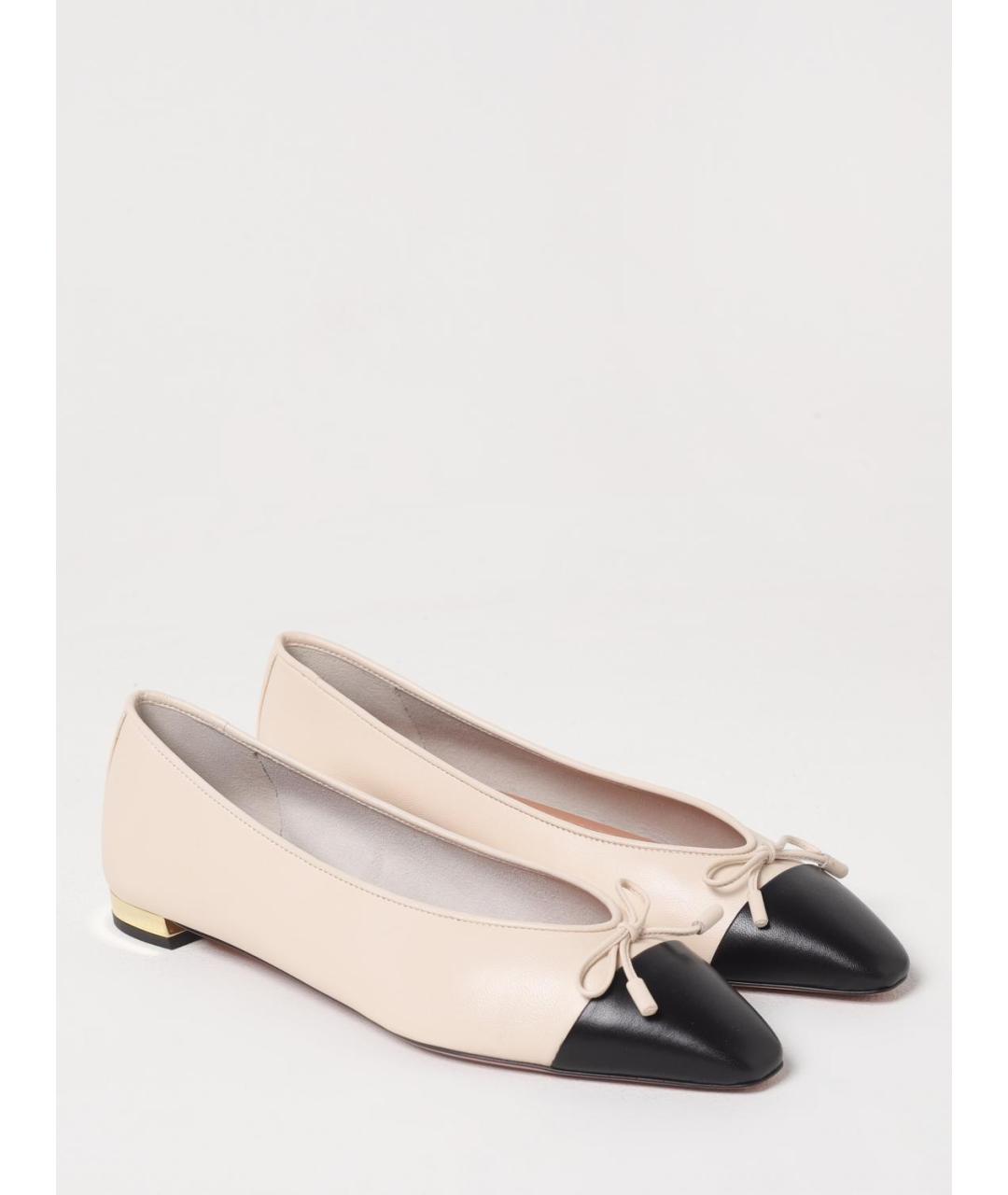 AQUAZZURA Розовые кожаные балетки, фото 2