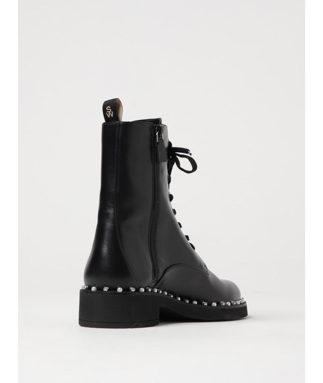STUART WEITZMAN Черные кожаные ботинки, фото 3