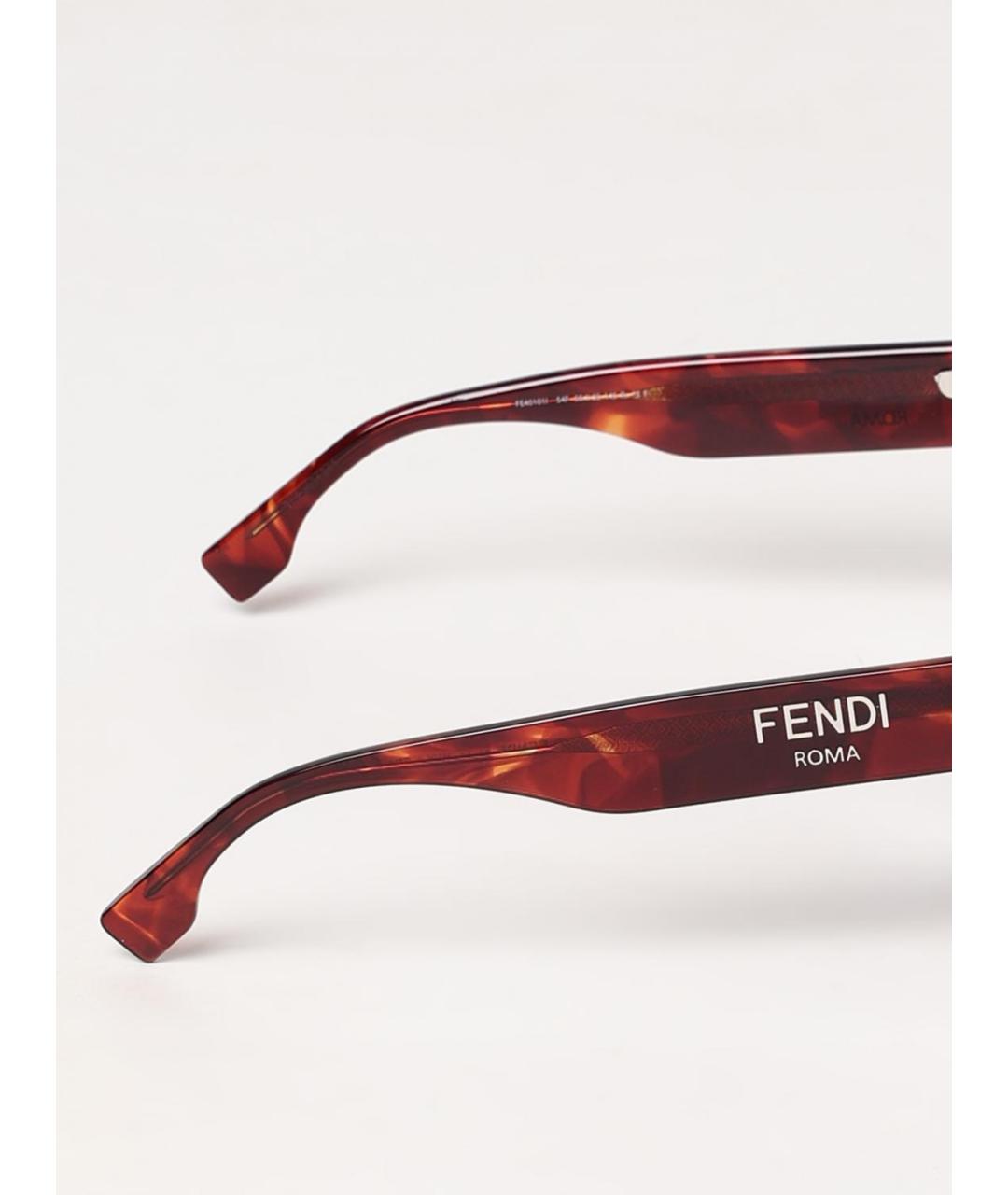 FENDI Красные солнцезащитные очки, фото 3