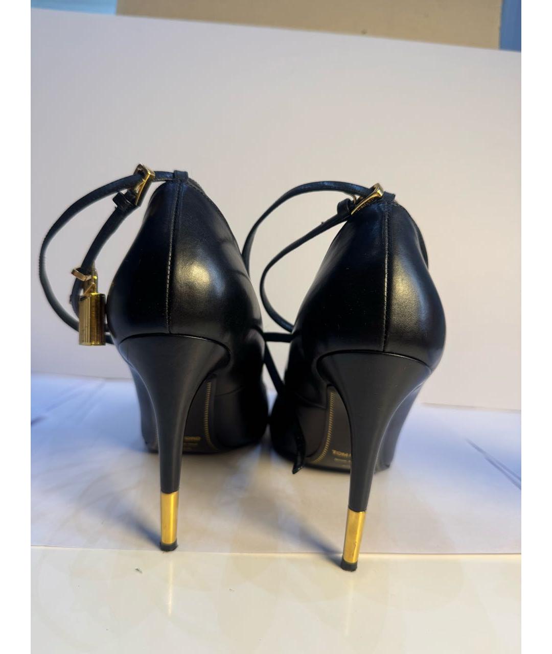 TOM FORD Черные кожаные туфли, фото 4