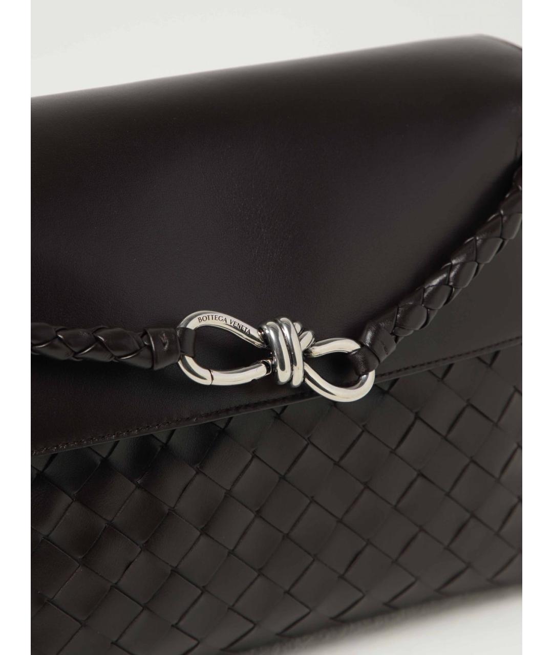 BOTTEGA VENETA Коричневая кожаная сумка на плечо, фото 3