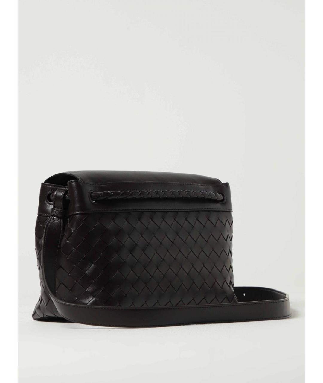 BOTTEGA VENETA Коричневая кожаная сумка на плечо, фото 2
