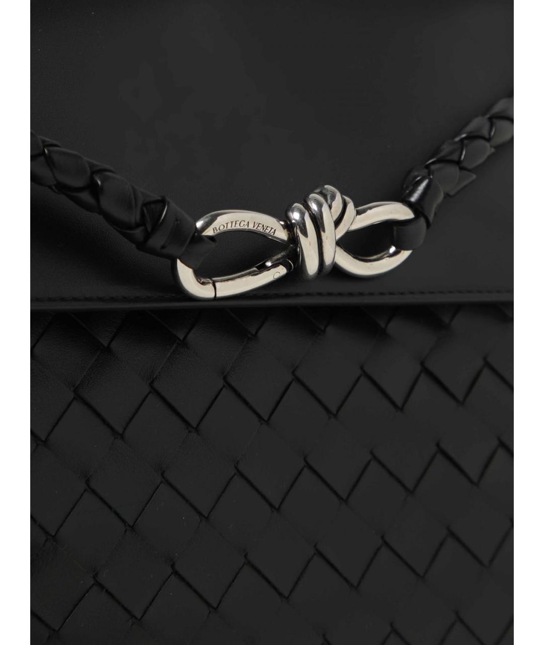 BOTTEGA VENETA Черная кожаная сумка на плечо, фото 3