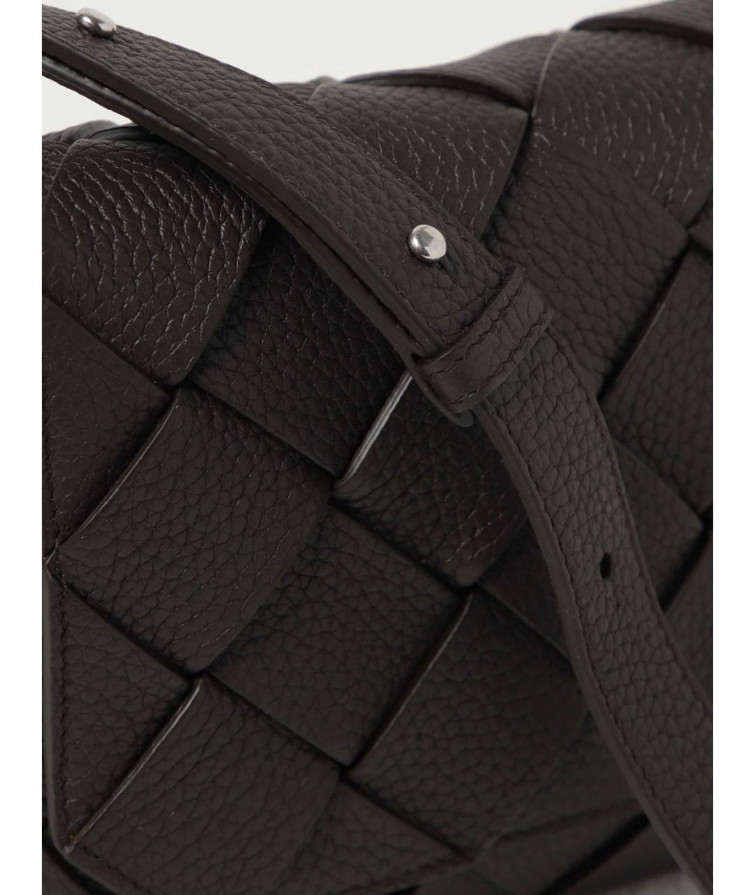 BOTTEGA VENETA Коричневая кожаная сумка на плечо, фото 3