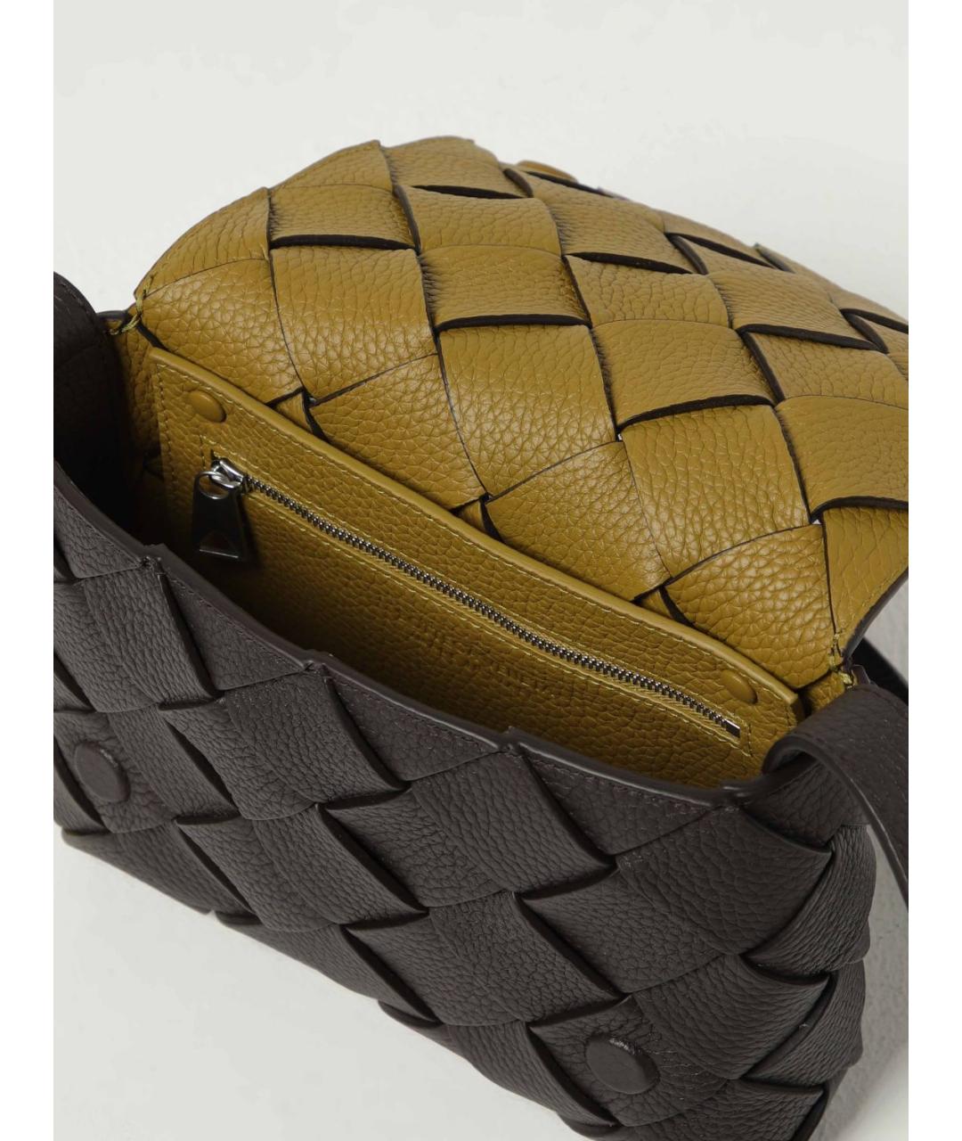 BOTTEGA VENETA Коричневая кожаная сумка на плечо, фото 5
