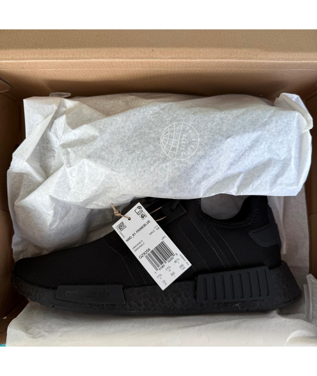 ADIDAS Черные текстильные низкие кроссовки / кеды, фото 2