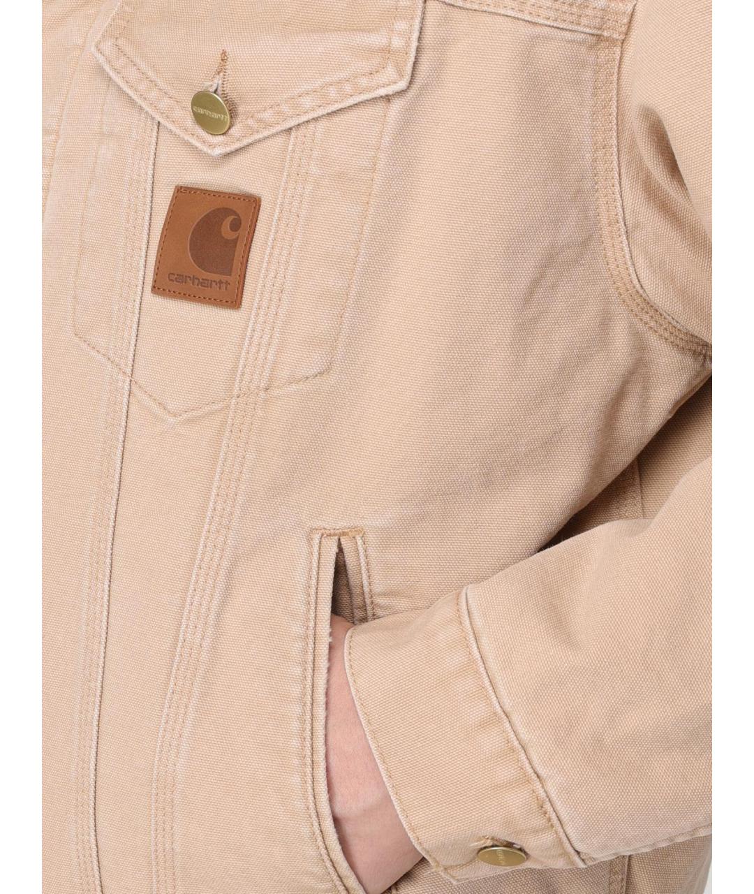 CARHARTT WIP Бежевая хлопковая куртка, фото 6