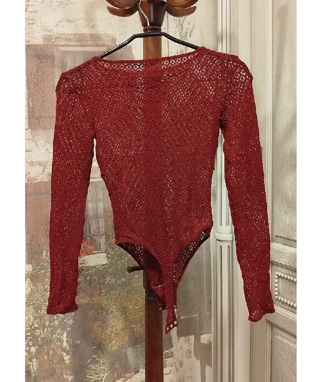 WOLFORD Бордовое полиэстеровое боди, фото 2