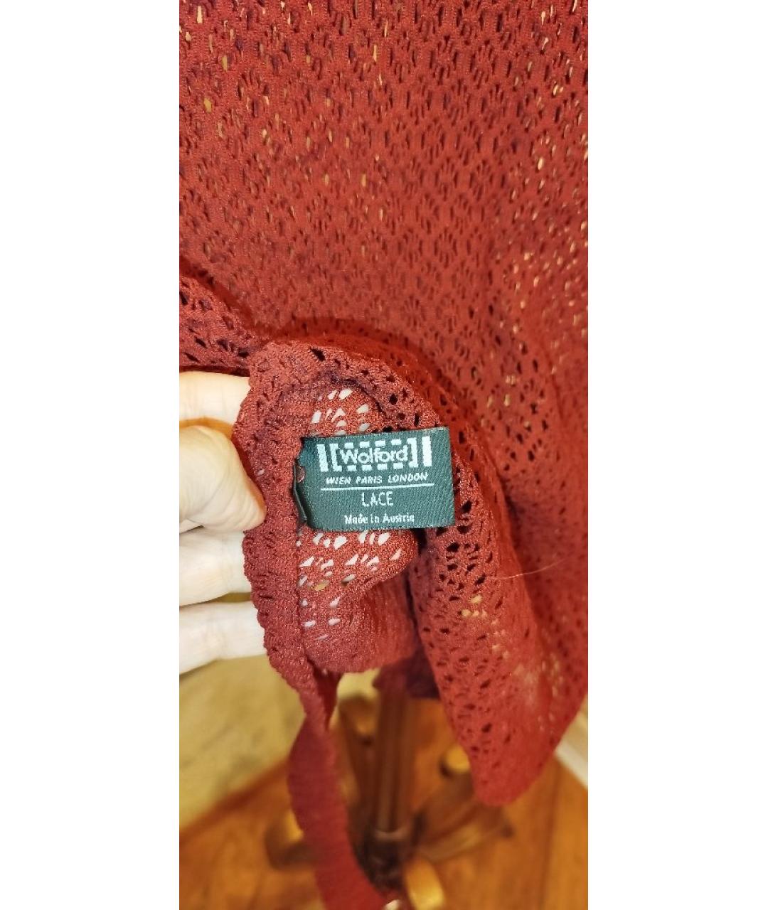 WOLFORD Бордовое полиэстеровое боди, фото 3