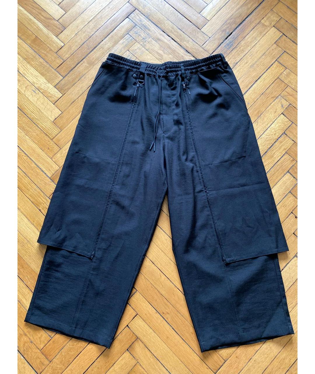 Y-3 Черные полиэстеровые повседневные брюки, фото 7