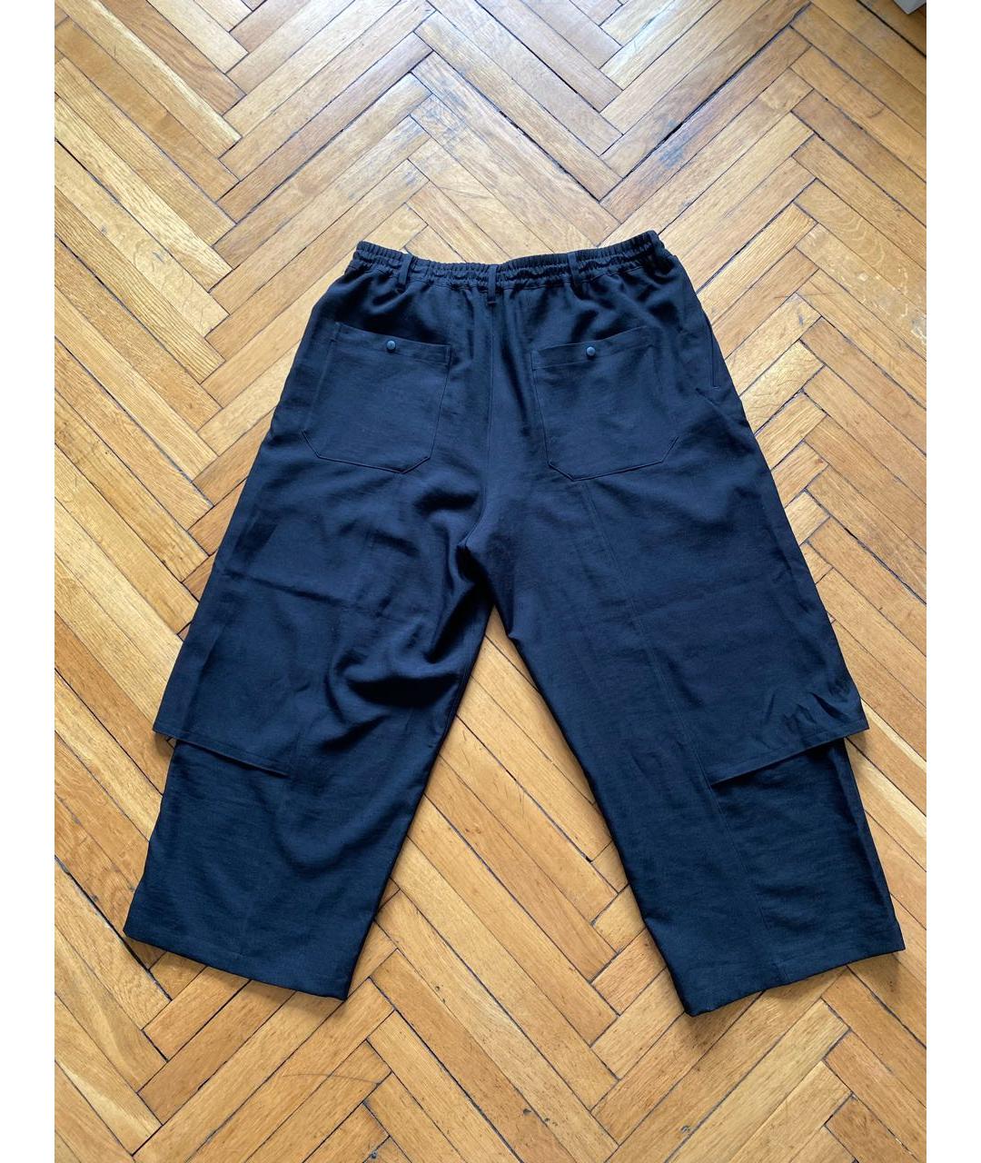 Y-3 Черные полиэстеровые повседневные брюки, фото 2